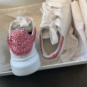Authentic Pink & white kids Alexander McQueens